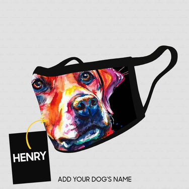 Personalized Dog Gift Idea - Colorful Labrador For Dog Lovers - Cloth Mask